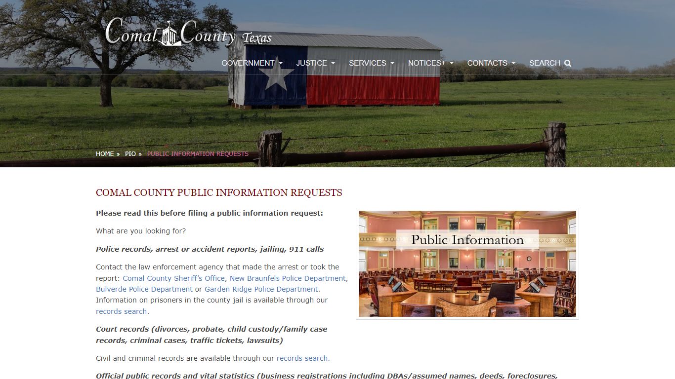 Public Information Office | Comal County, Texas